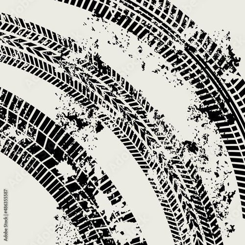 car tire tracks