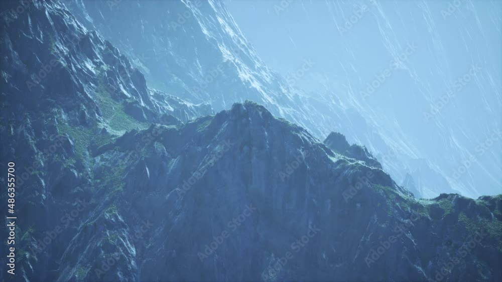 mountain peak in Himalaya mountains range in Nepal