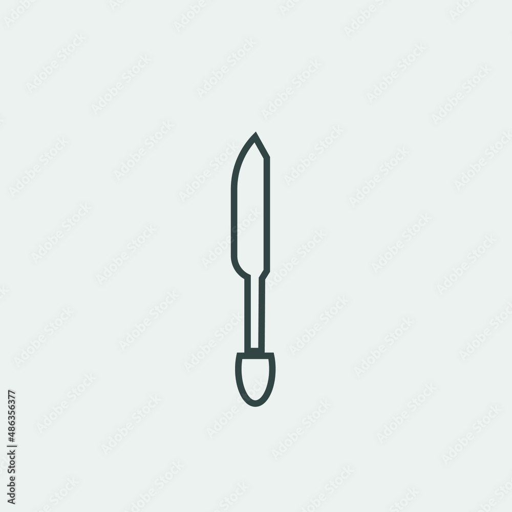 Knife vector icon illustration sign Knife vector icon illustration sign