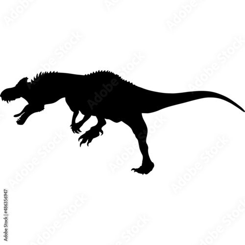 raptor silhouette black illustration for tattoo  © tcheres