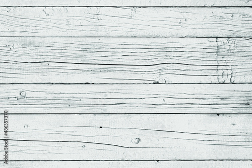 Fototapeta Naklejka Na Ścianę i Meble -  Wooden background. Old black and white painted fence in good condition. Solid wooden wall from weathered cracked boards. Barn wood wall. Vector EPS10.