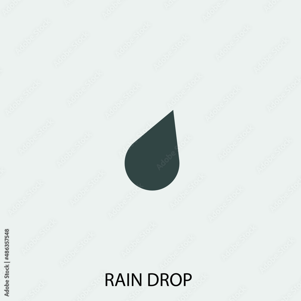Fototapeta premium Rain_drop vector icon illustration sign