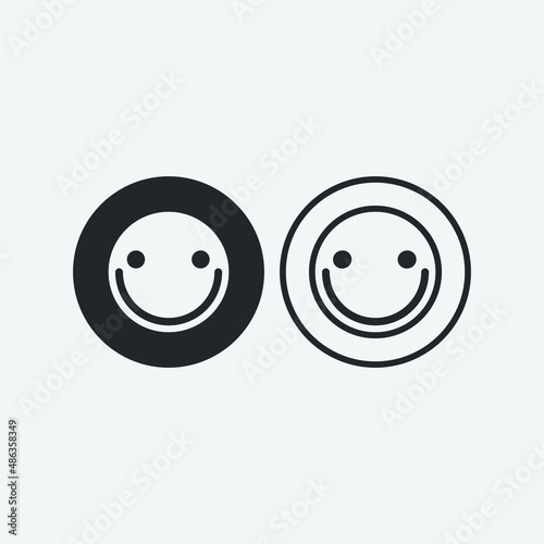 Smile vector icon illustration sign