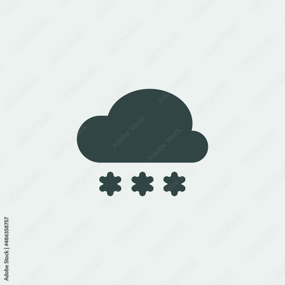 Snow_rain vector icon illustration sign