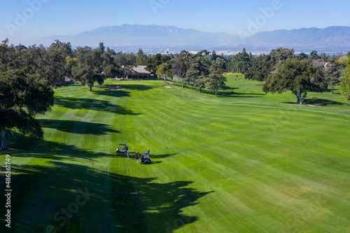 View above golf course