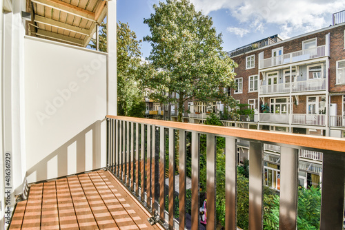 Fototapeta Design of modern balcony in residential hause