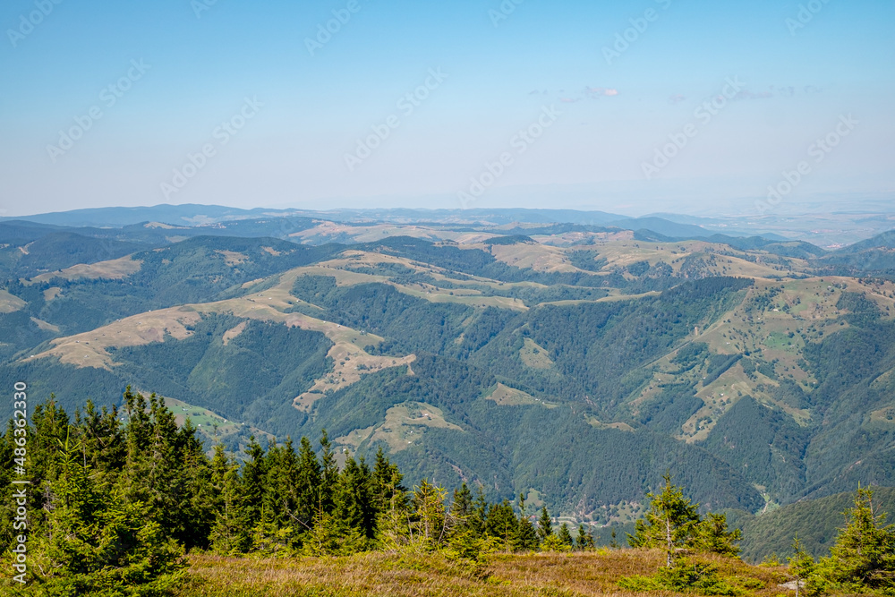 beautiful view from Cindrel mountains, Romania