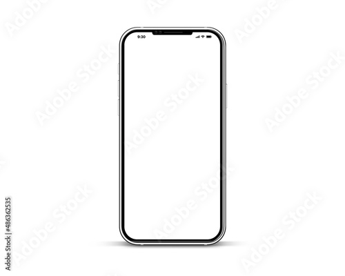 3d high quality vector mobile mockups. Ultra realistic smartphone. Device UI UX mockup for presentation template. Cellphone frame with blank screen isolated templates. 3d isometric illustration. 