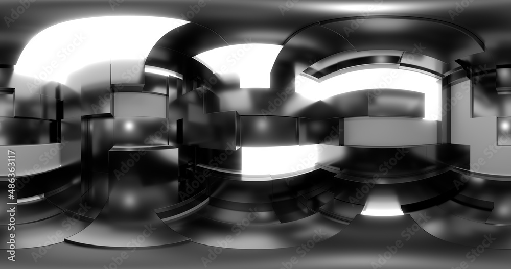 3d rendering. HDRI environment map. 360 degree spherical seamless vr