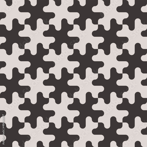Black and White Seamless Pattern. Vector Tileable background.