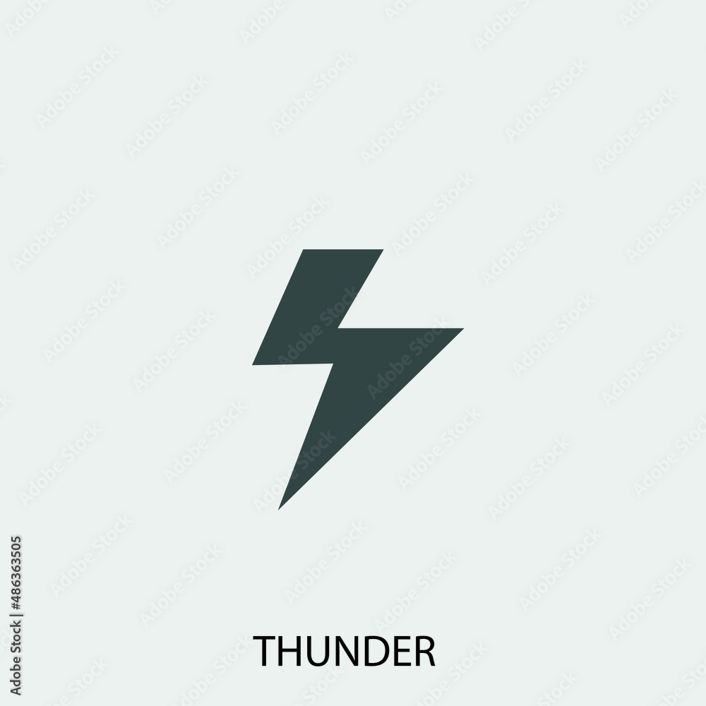 Thunder vector icon illustration sign