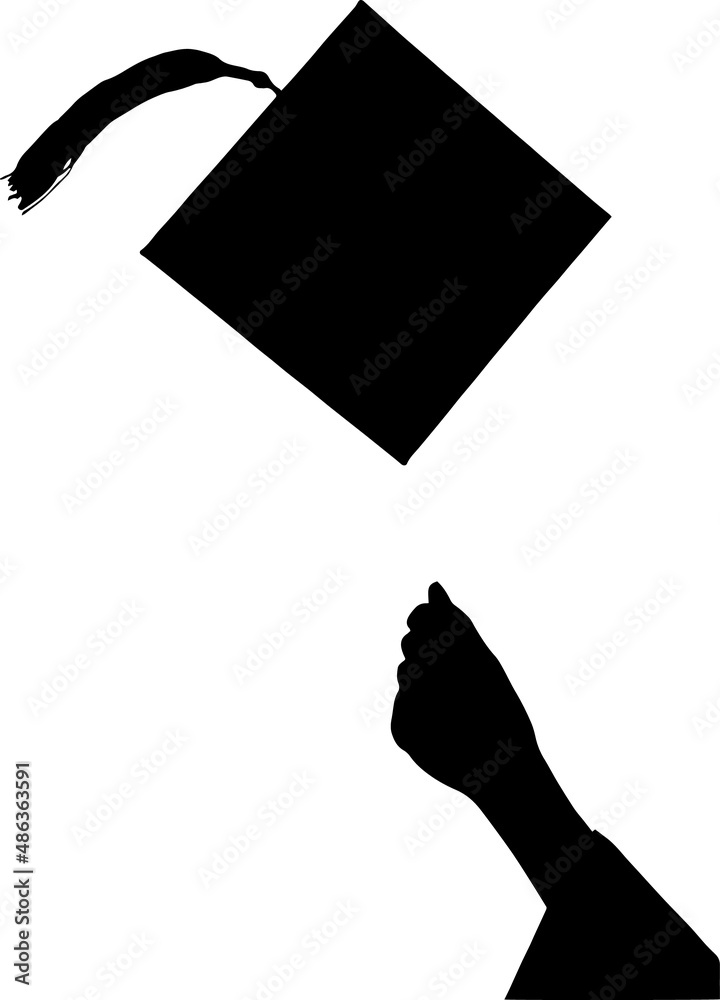 Graduation Cap Silhouettes Graduation Cap SVG EPS PNG Stock Vector