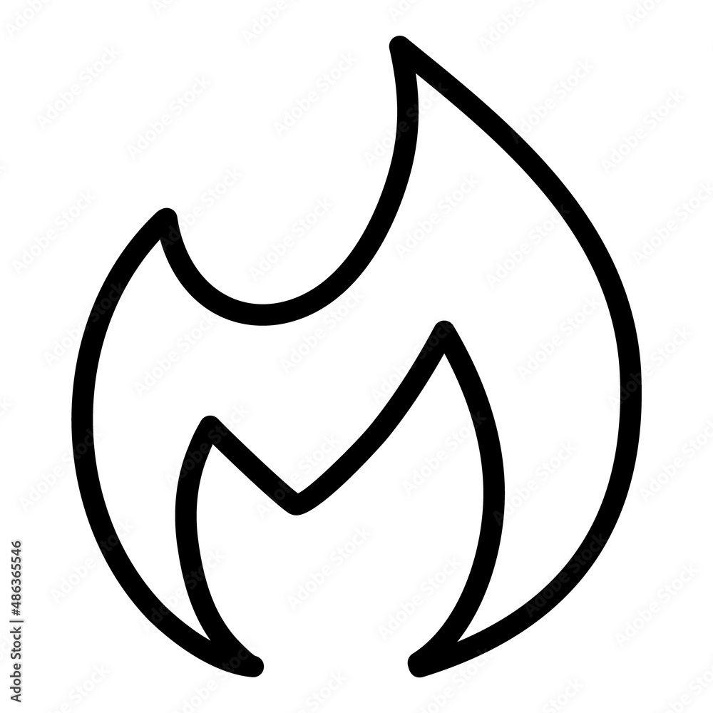 Flame Flat Icon Isolated On White Background Flame Flat Icon Isolated On White Background