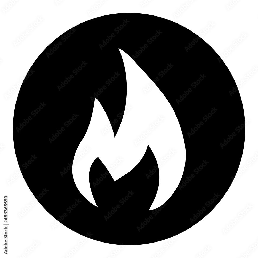 Flame Flat Icon Isolated On White Background Flame Flat Icon Isolated On White Background