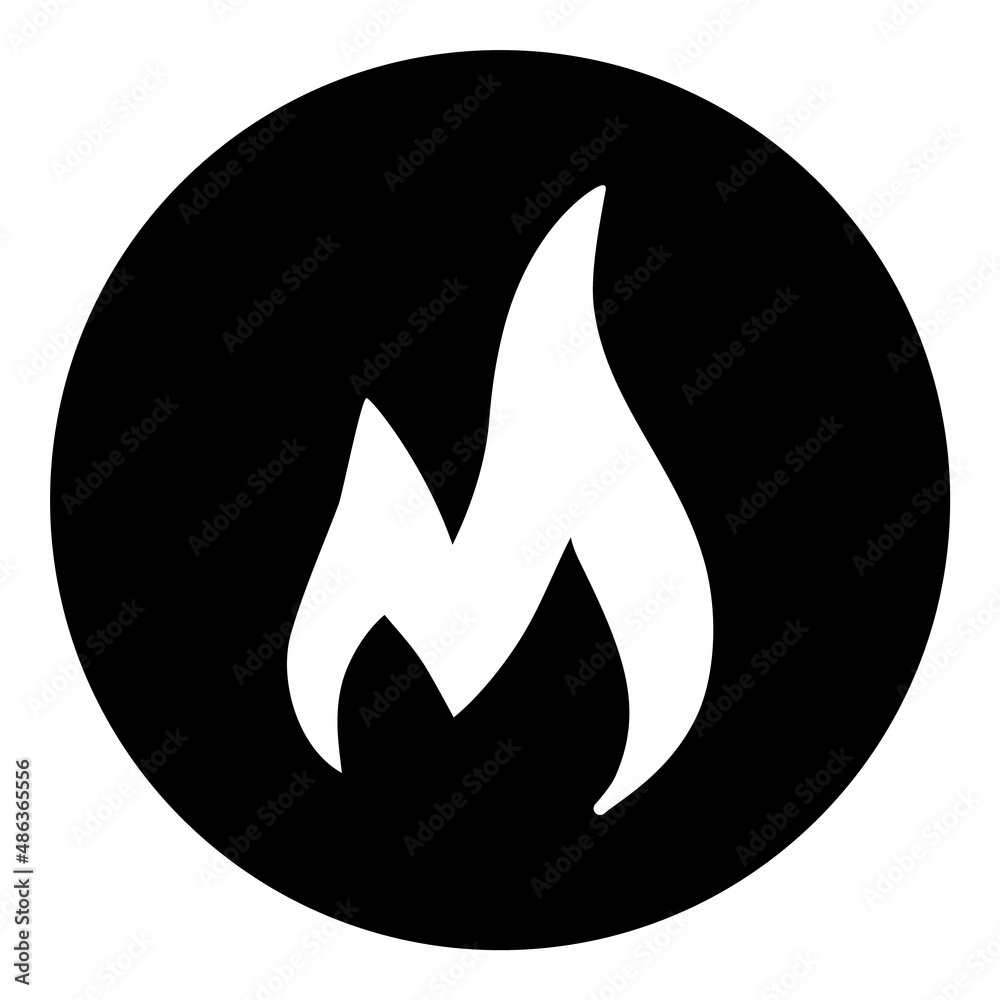 Flame Flat Icon Isolated On White Background Flame Flat Icon Isolated On White Background