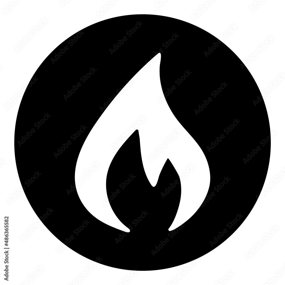 Flame Flat Icon Isolated On White Background Flame Flat Icon Isolated On White Background