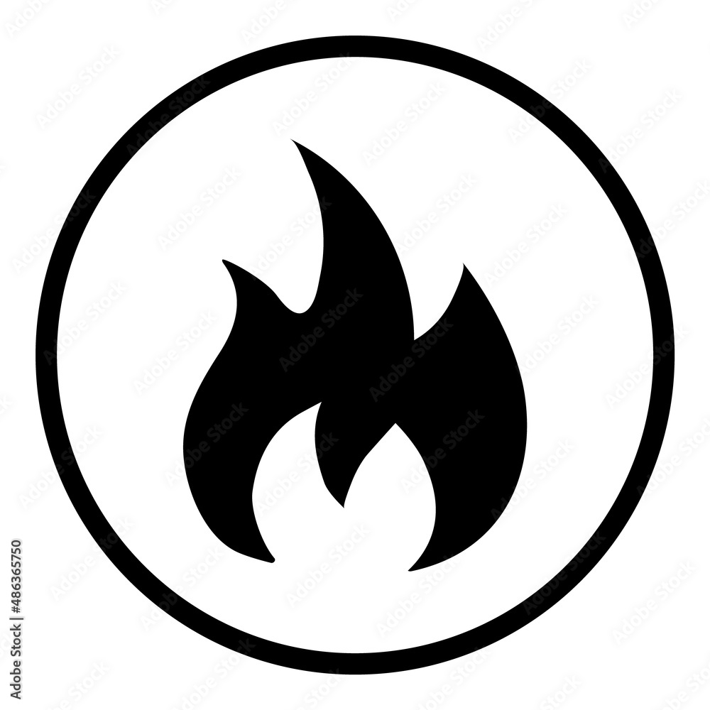 Flame Flat Icon Isolated On White Background Flame Flat Icon Isolated On White Background