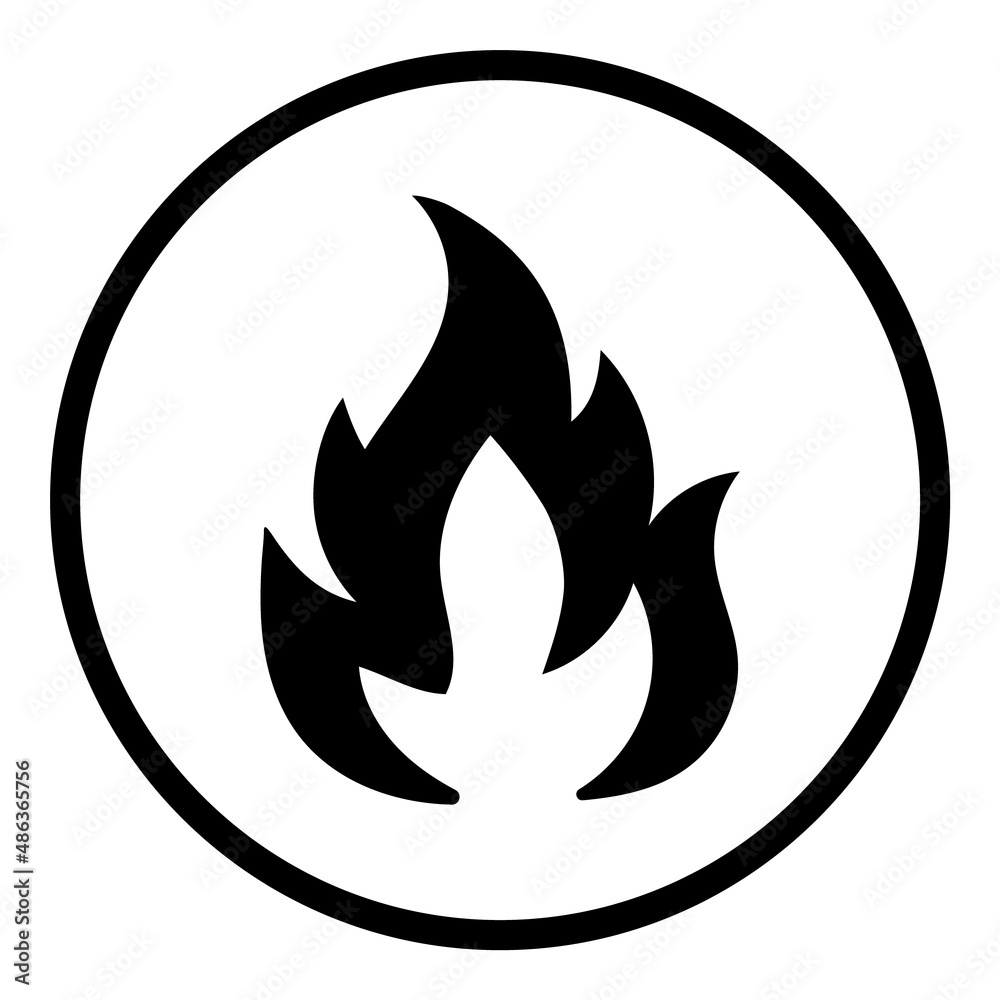 Flame Flat Icon Isolated On White Background Flame Flat Icon Isolated On White Background