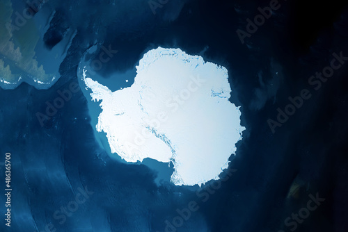 Canvas Print Antarctica from space. Elements of this image furnished by NASA