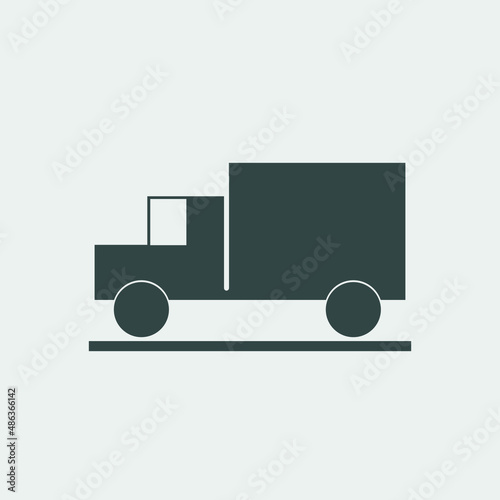 delivery car vector icon illustration sign 
