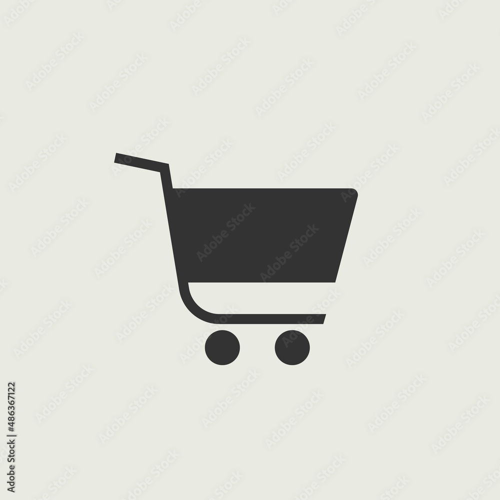 shopping cart vector icon illustration sign shopping cart vector icon illustration sign