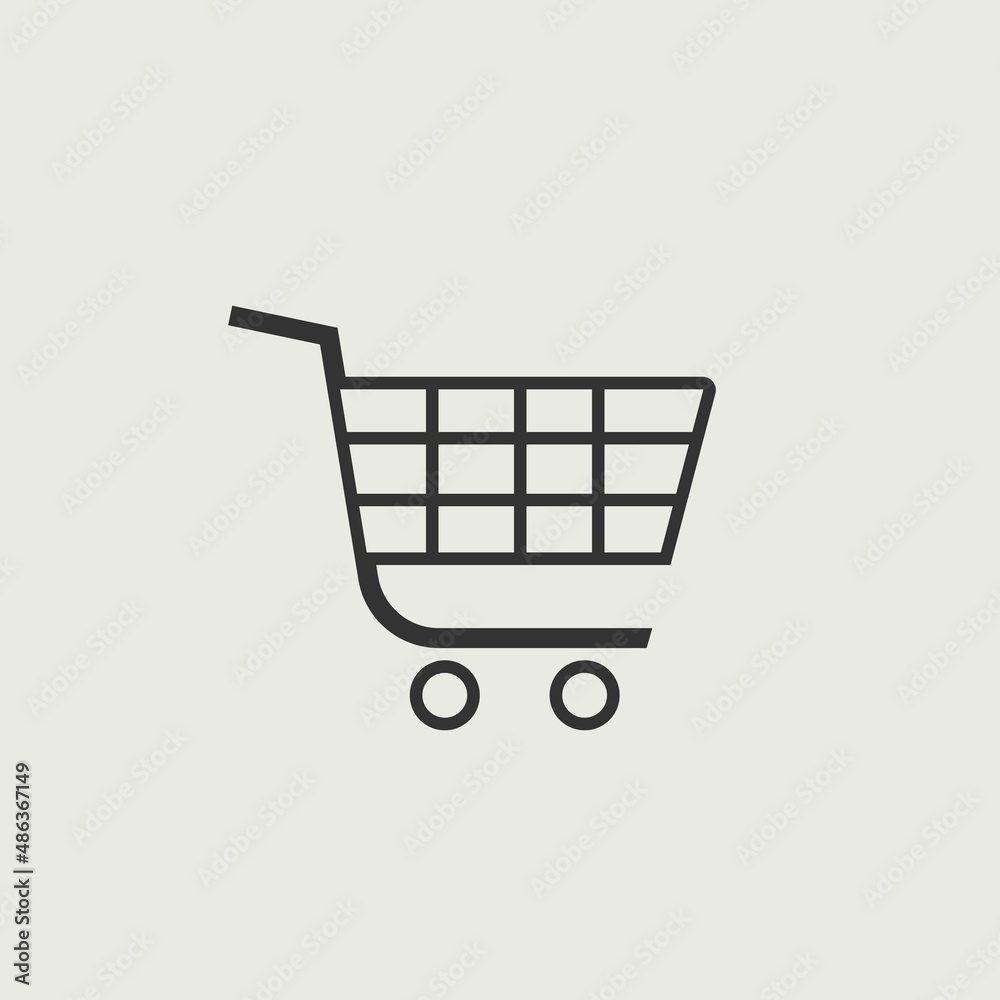 shopping cart vector icon illustration sign shopping cart vector icon illustration sign