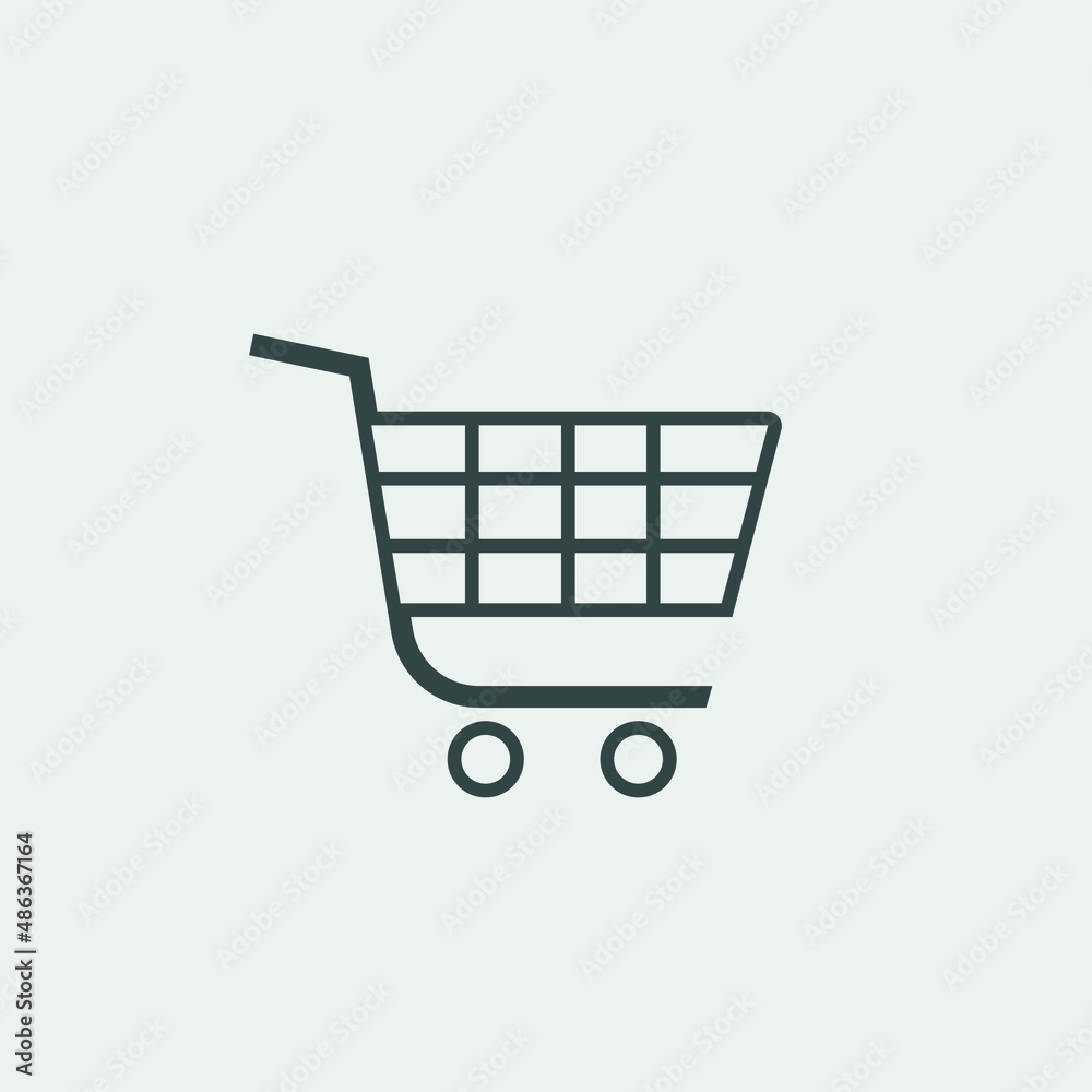 shopping cart vector icon illustration sign 