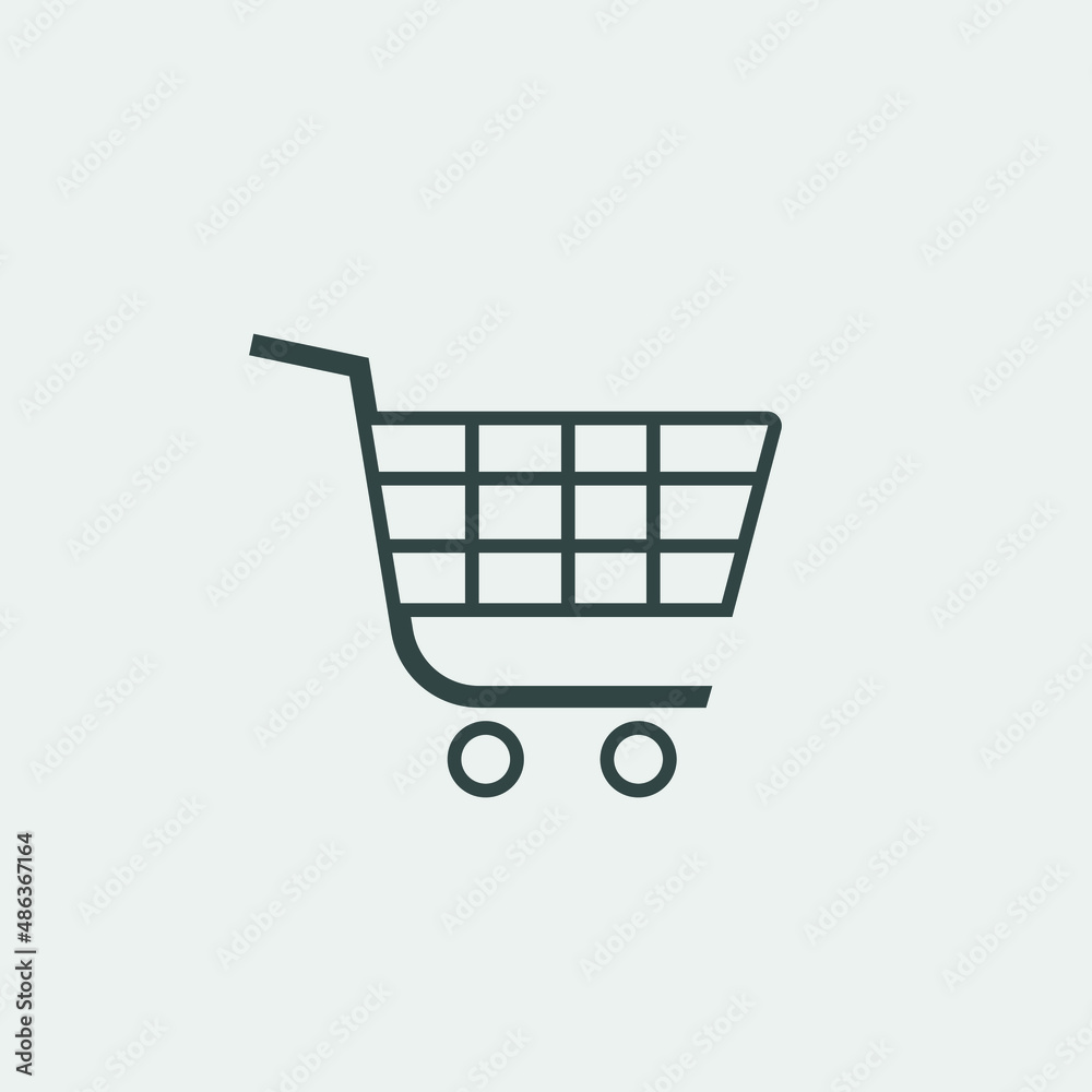 shopping cart vector icon illustration sign shopping cart vector icon illustration sign