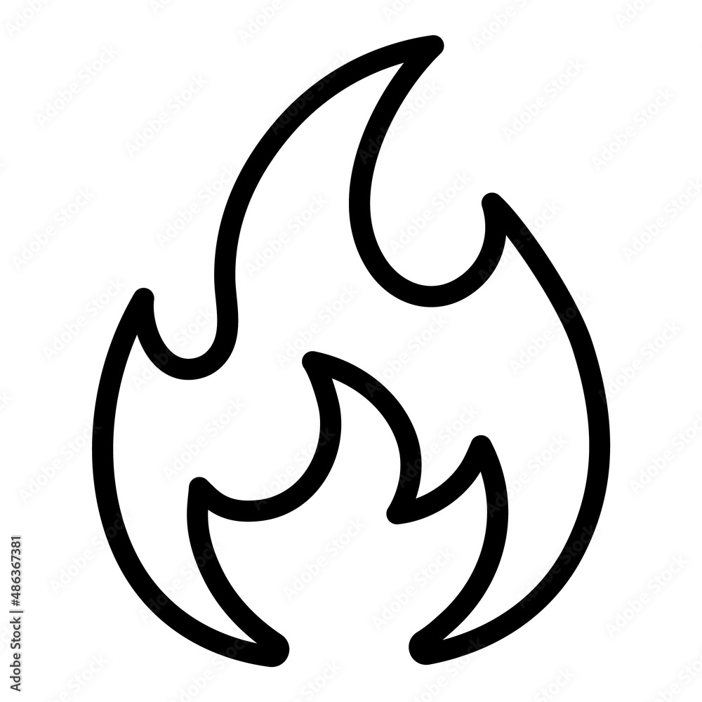 Flame Flat Icon Isolated On White Background Flame Flat Icon Isolated On White Background