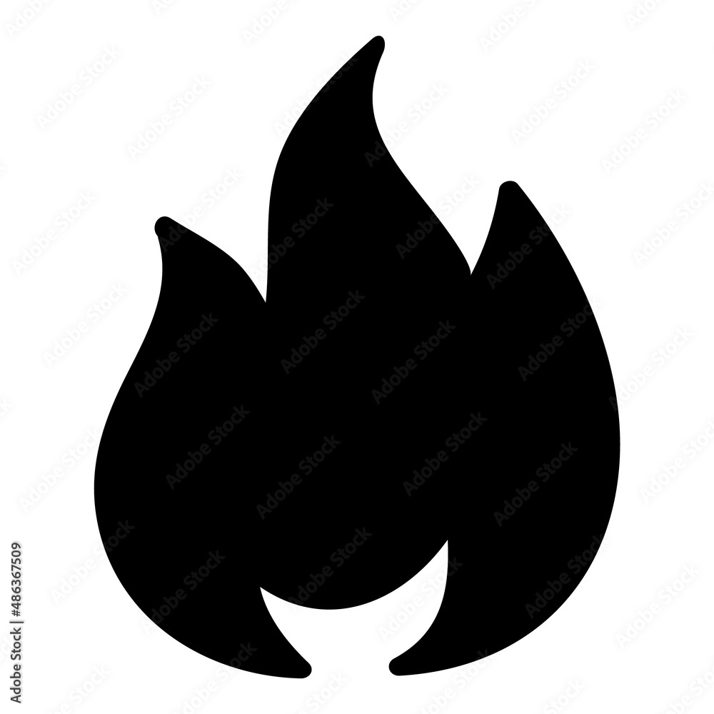 Flame Flat Icon Isolated On White Background Flame Flat Icon Isolated On White Background
