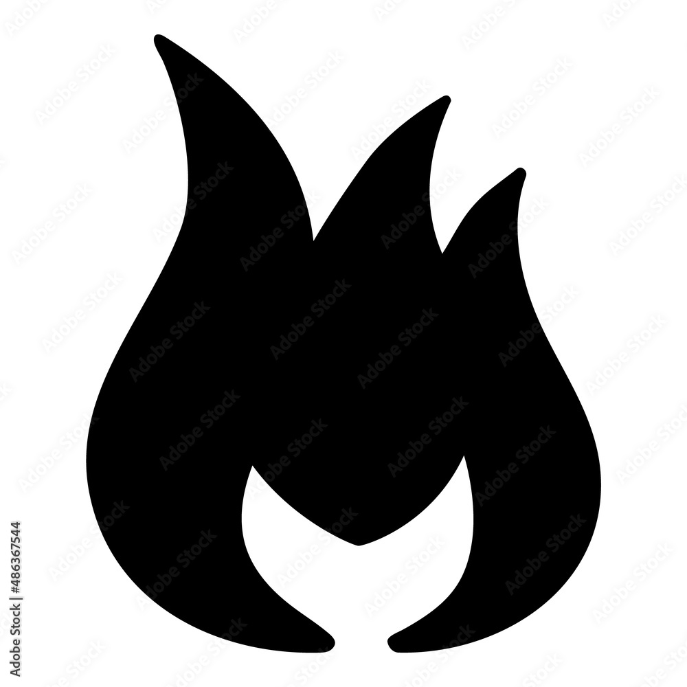 Flame Flat Icon Isolated On White Background Flame Flat Icon Isolated On White Background