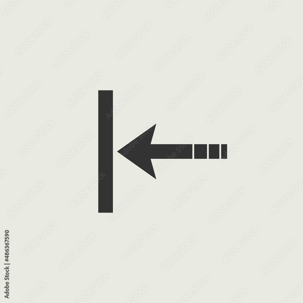 left arrow vector icon illustration sign left arrow vector icon illustration sign