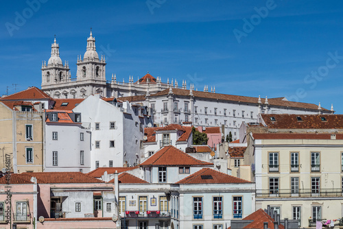 Traditional residential architecture in the city center of Lisbon, Portugal.