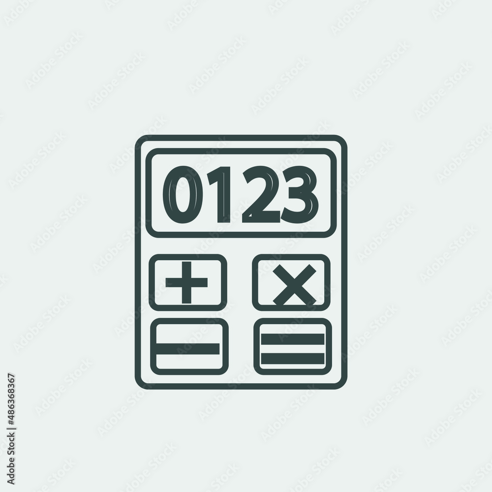 Calculator vector icon illustration sign