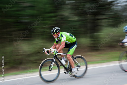 Fototapeta Naklejka Na Ścianę i Meble -  Man in road biking race