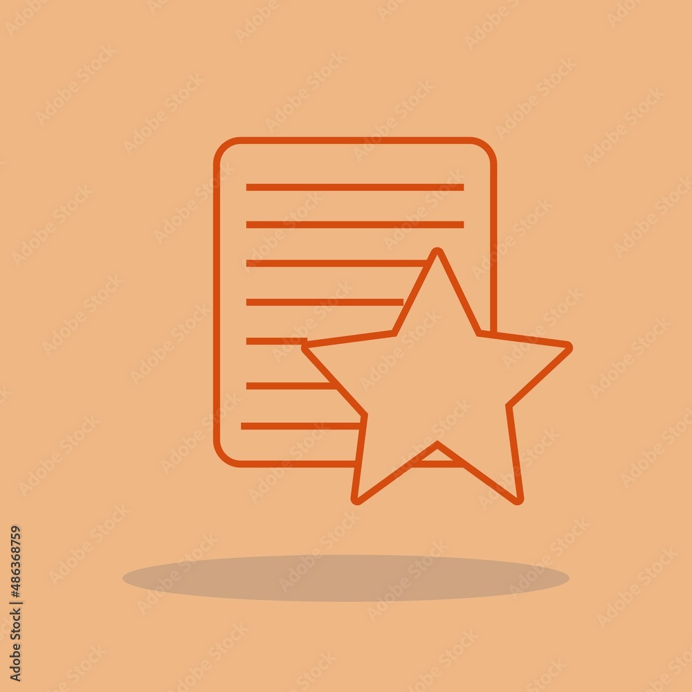 Favorite note vector icon illustration sign Favorite note vector icon illustration sign