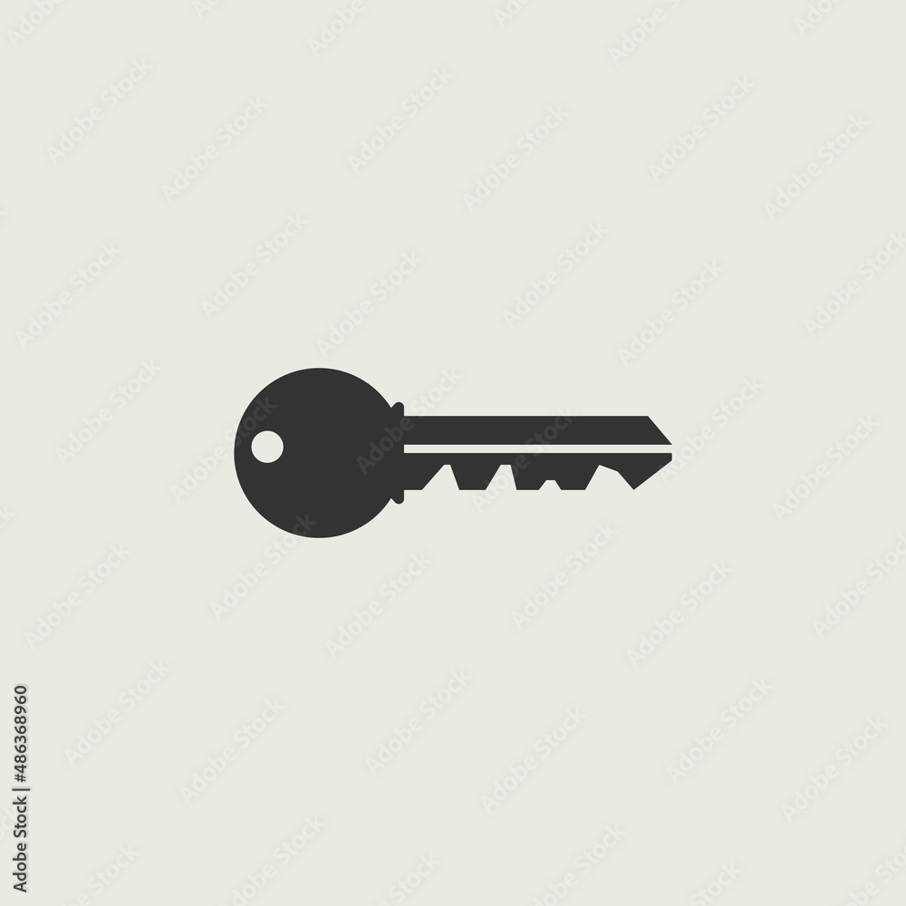 Key vector icon illustration sign