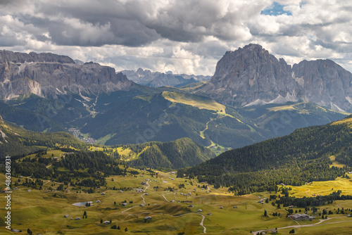 Secede mountain Dolomites Italy on a nice day in summertime