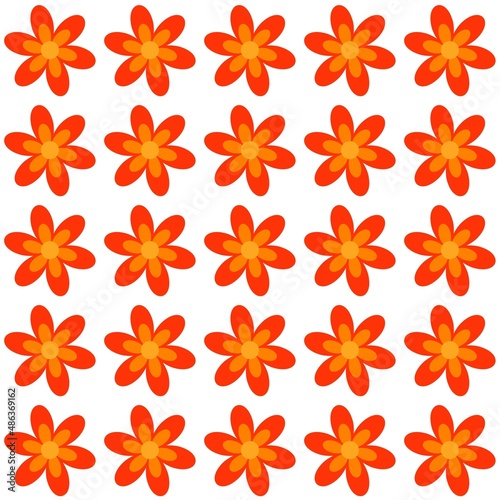 Wallpaper Mural Flowers Pattern Torontodigital.ca