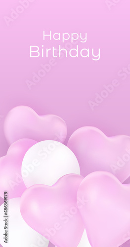 Happy birthday my love. Greeting card.