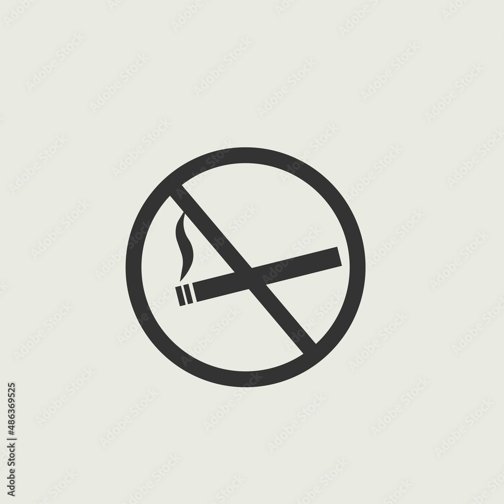 No smoking vector icon illustration sign No smoking vector icon illustration sign