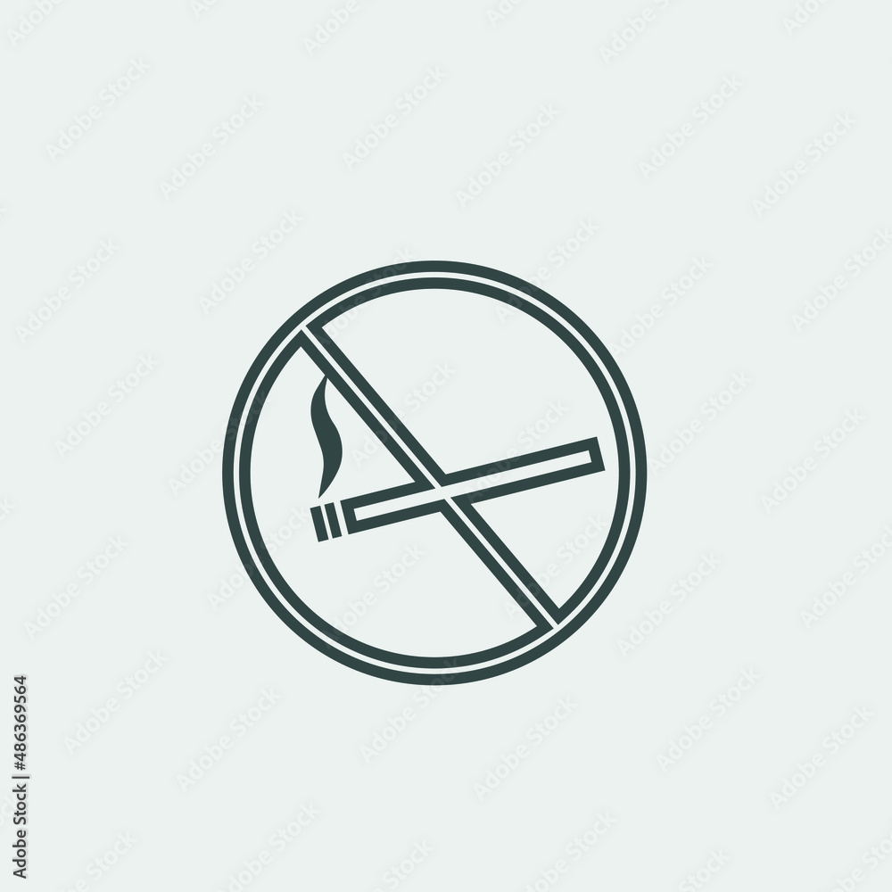 No smoking vector icon illustration sign No smoking vector icon illustration sign