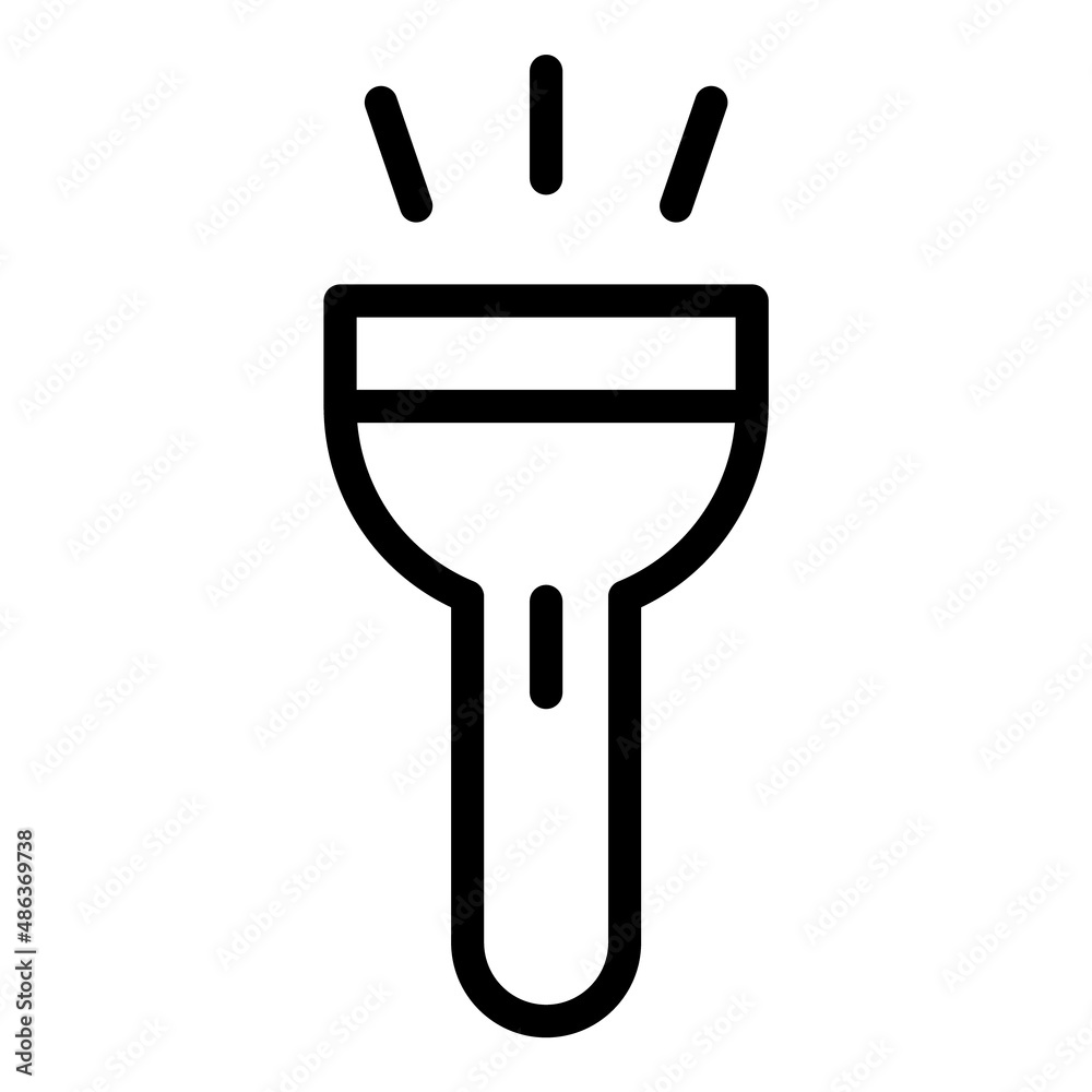 Flashlight Flat Icon Isolated On White Background Flashlight Flat Icon Isolated On White Background