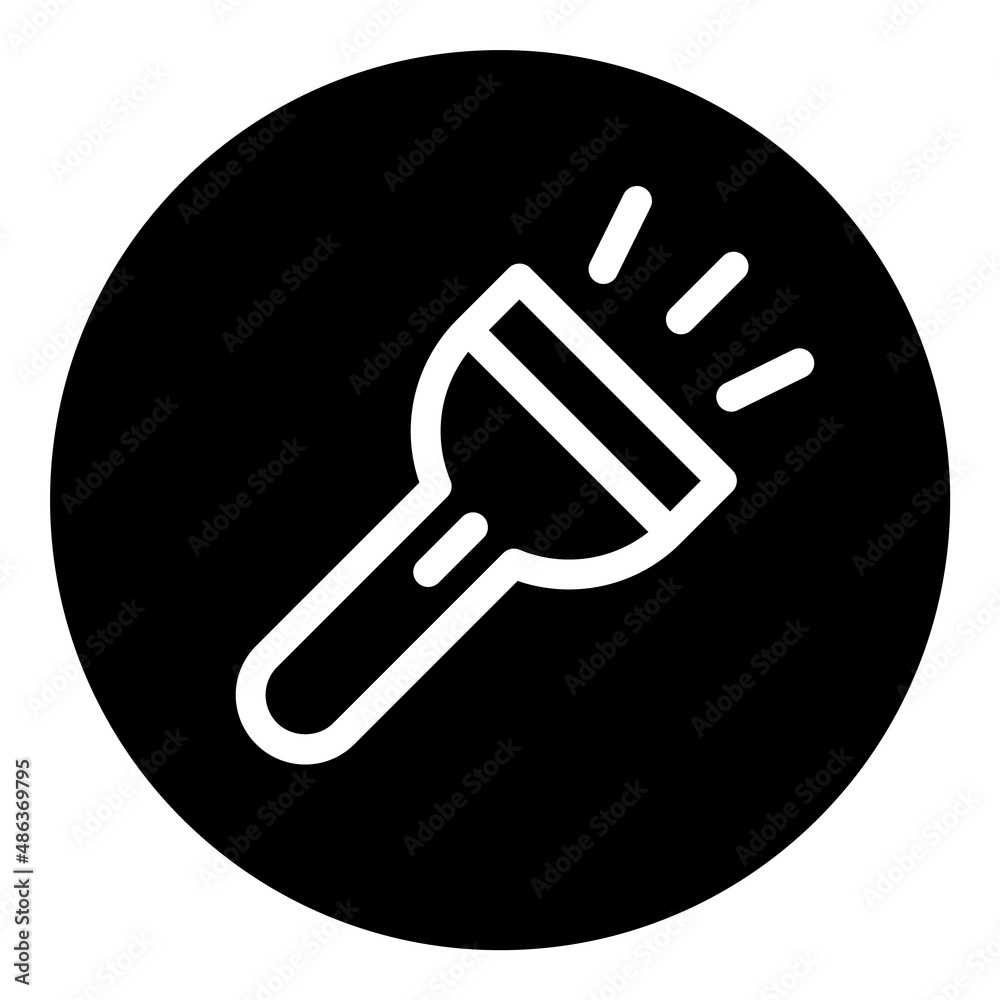 Flashlight Flat Icon Isolated On White Background Flashlight Flat Icon Isolated On White Background