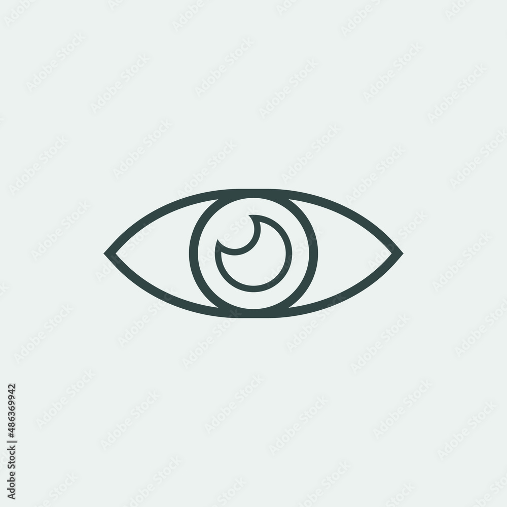 Open eye vector icon illustration sign Open eye vector icon illustration sign