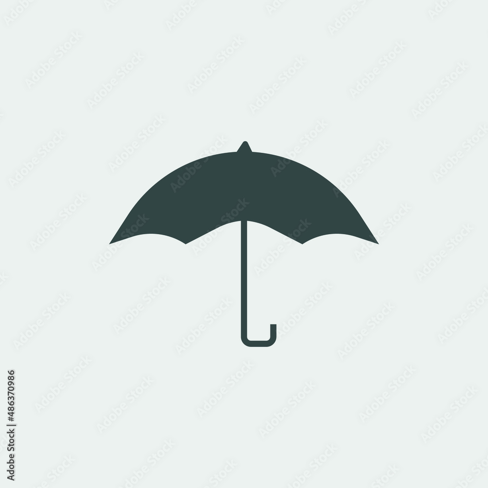 Umbrella vector icon illustration sign