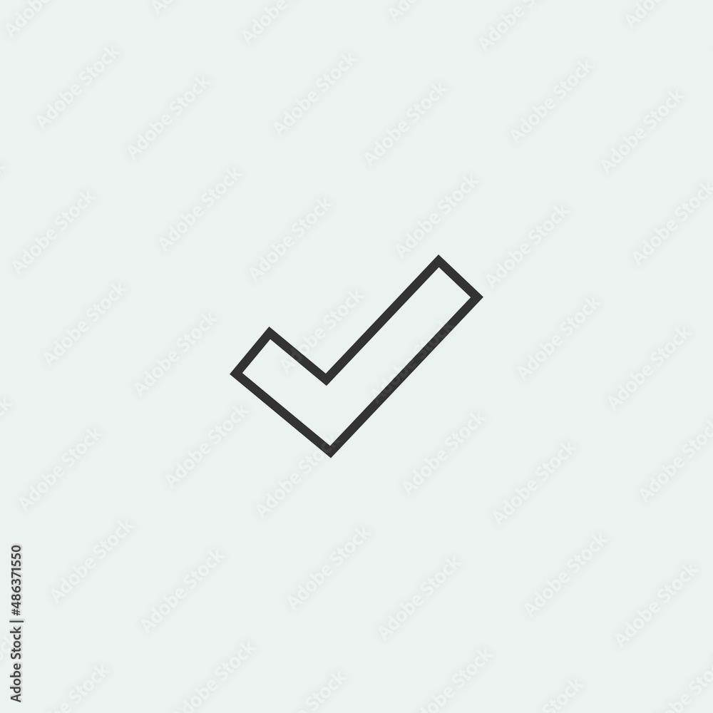 Check mark vector icon illustration sign Check mark vector icon illustration sign