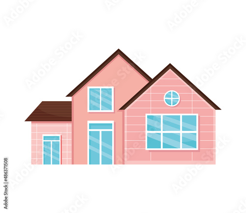 pink dream house facade © Gstudio