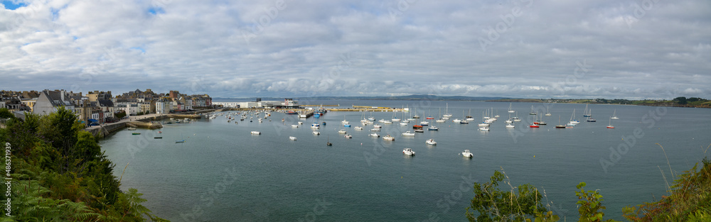 view on the harbor of Douarnenez