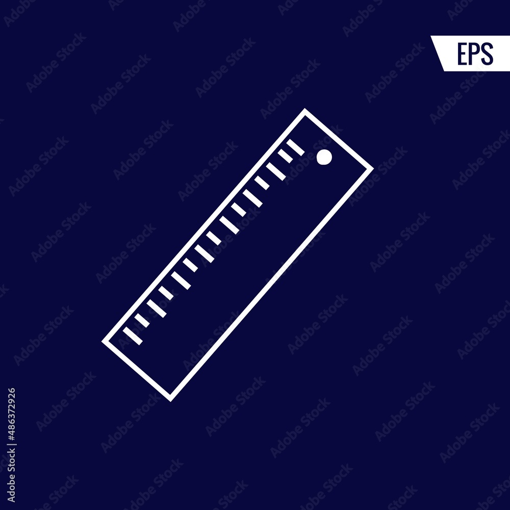 Ruler vector icon illustration sign Ruler vector icon illustration sign